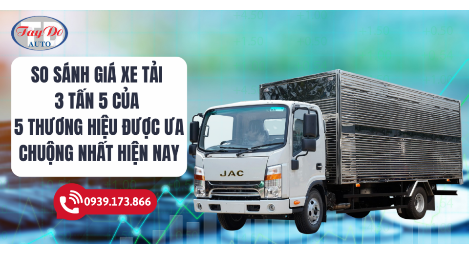 Giá xe tải 3 tấn 5 đang được quan tâm chở đa dạng hàng hóa.